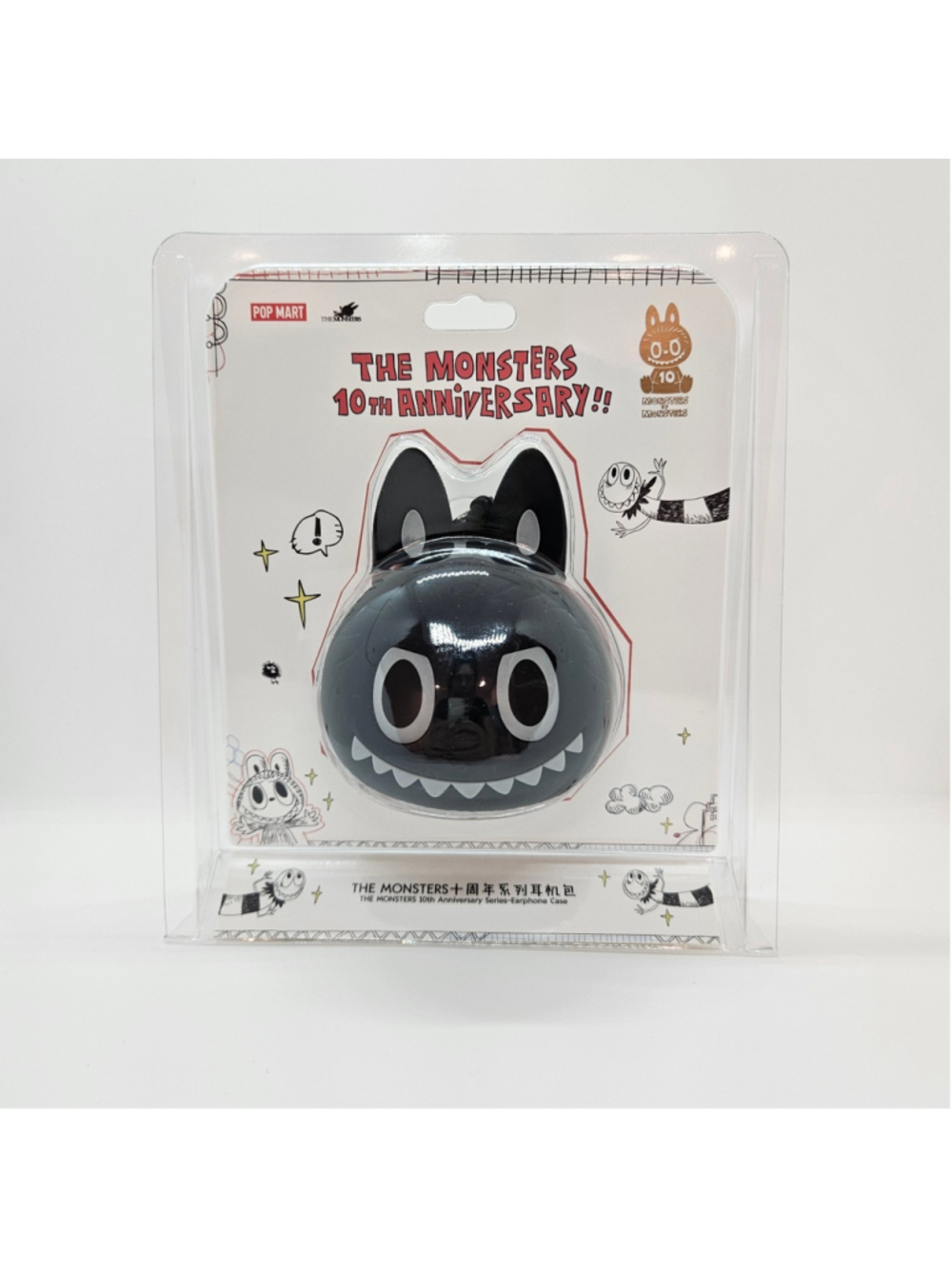POP MART ASIA EXCLUSIVE THE MONSTERS LABUBU 10th Anniversary Black Earphone Case